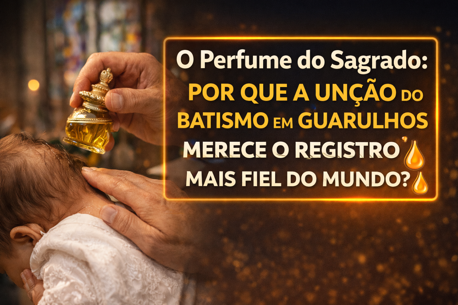 O Perfume do Sagrado: Por que a Unção do Batismo em Guarulhos Merece o Registro Mais Fiel do Mundo?